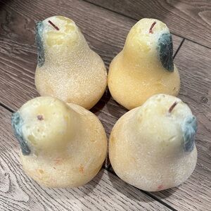 Set of Four Pear-Shaped Candles